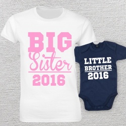 Big Sister Little Brother Matching T-Shirt and Vest